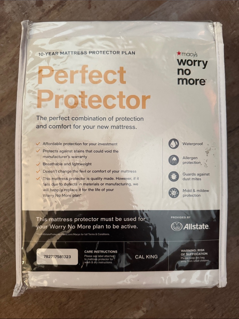 Macy's Perfect Protector Mattress Cover in White